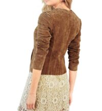 Damenmäntel Frühjahr 2021 Rick Cardona Designer Damen-Lederjacke Jacke Gesteppt m. Futter Cognac Braun 098.826 Missforty