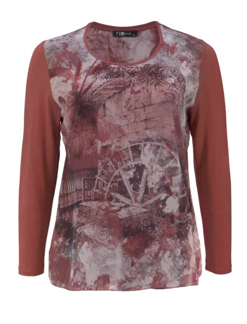 275.130 Druckshirt m. Nieten, bunt von No Secret Grösse 46