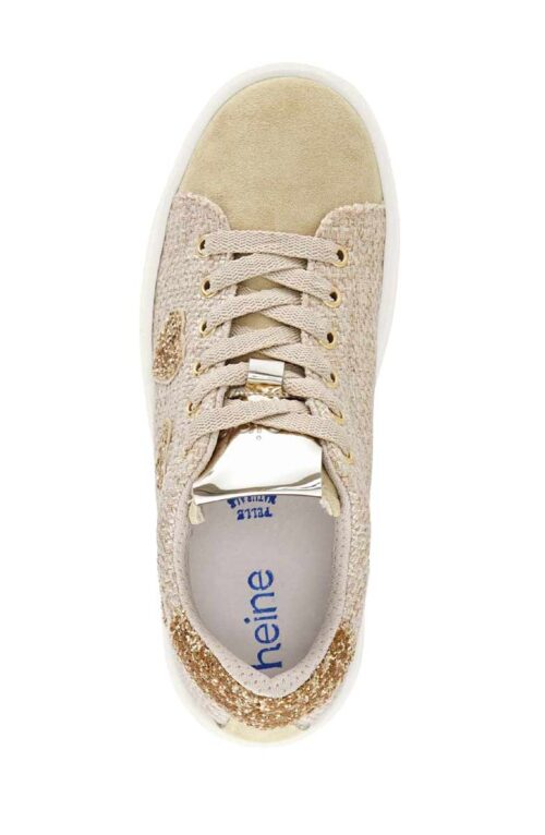 bequeme Schuhe HEINE Sneaker, beige-goldfarben 658.267 Missforty.