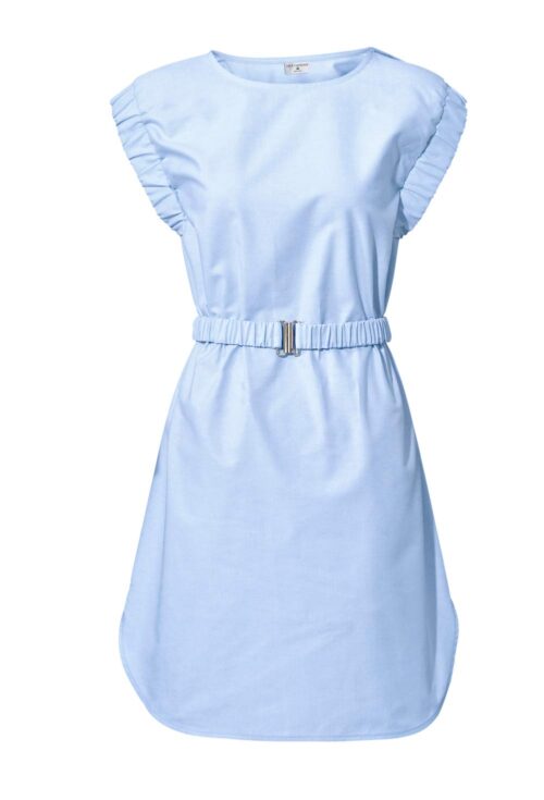 RICK CARDONA Damen Designer-Etuikleid Hellblau Missforty