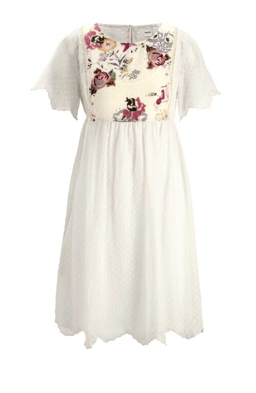 Heine Kleid mit Stickerei, ecru-bunt 394.249 missforty
