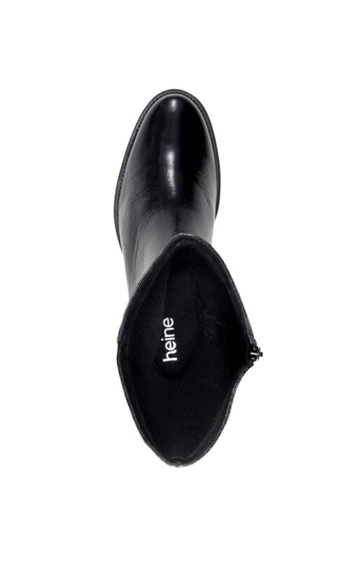 Damen Lackleder Stiefel, schwarz Missforty