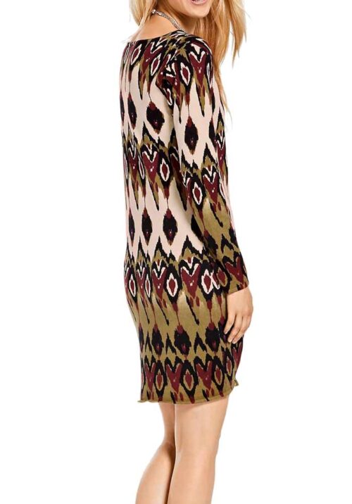 515.821 Damen Strickkleid tabak gemustert Linea Tesini