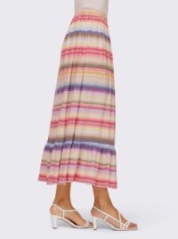 228.619 Damen Maxirock Jerseyrock, bunt-gestreift