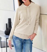 sweatshirts auf rechnung Damen 2-in-1-Sweatshirt, sand 101.555 MISSFORTY