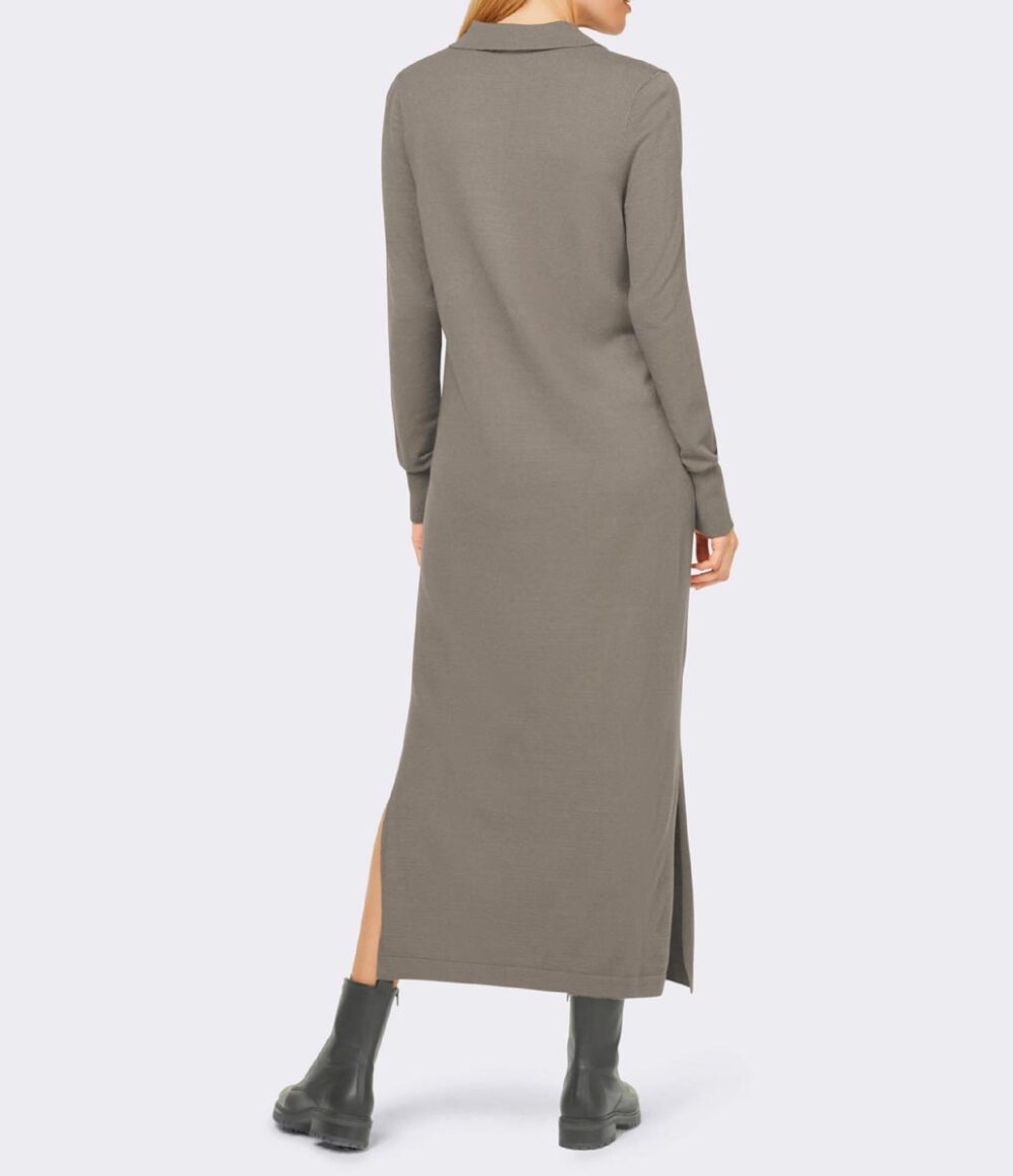 134.844 Damen Maxi-Strickkleid, taupe