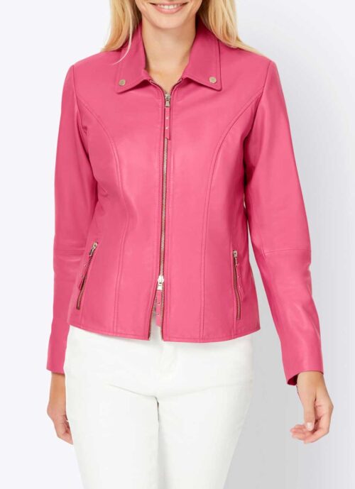 812.247 Designer-Lammnappa-Lederjacke, pink