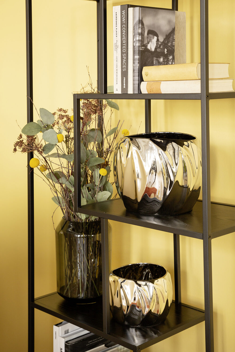 115317 Windlicht Kerzenhalter Kerzenständer Vase ORELIA grau von Fink