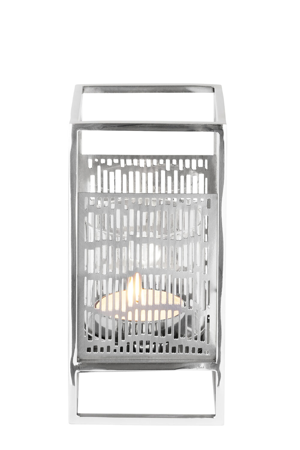 146227 Windlicht Glas Kerzenhalter Kerzenständer outdoor NICOSA silber Höhe 17 cm