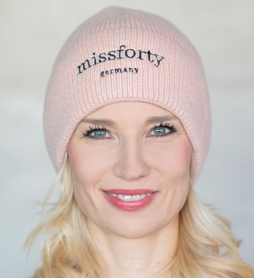 BEANIERO Damen Strickmütze Beanie Strickbeanie Frauengeschenk Geschenkbox weiß softrosé